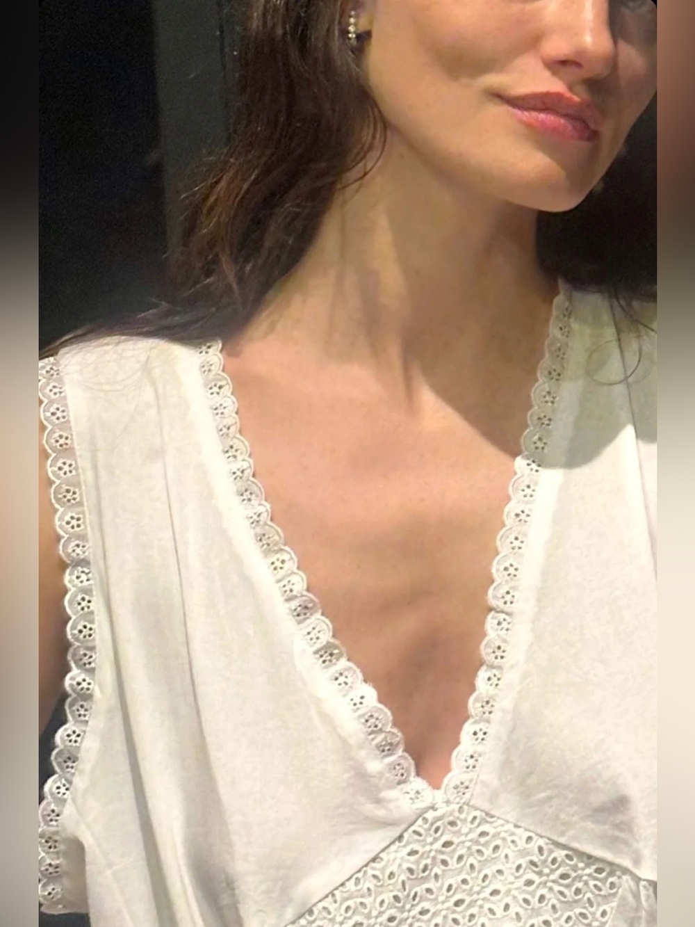 Laneway the Label Vintage Cotton Gown in Ivory White Size S/M - Picture 7 of 16